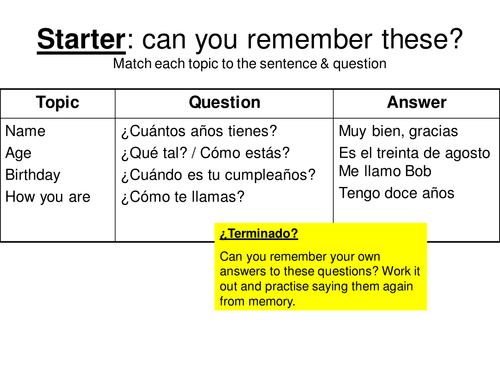 Spanish Countries - Donde vives?