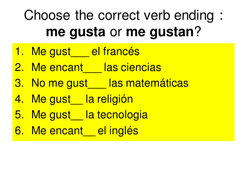 Spanish reasons & opinions on subjects