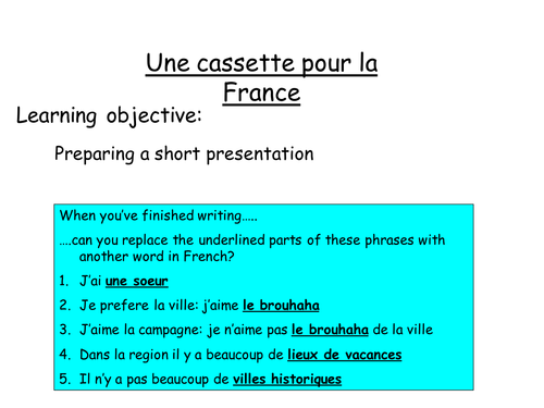 Une cassette pour la France