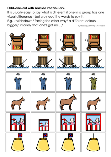 Seaside - illus vocab.(2); counting; worksheets