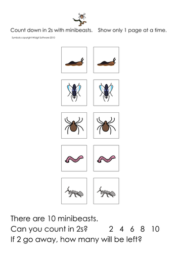 Minibeasts and pond dipping vocab/Count minibeasts