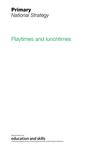 Teachers TV: Lunchtime Supervisors