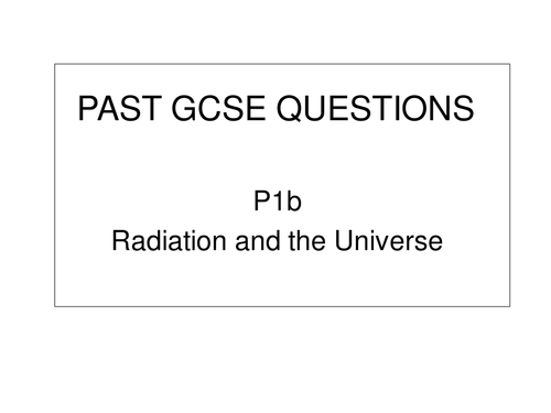 Past P1b Exam questions