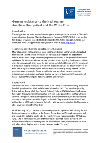 Teachers TV: Lesson Starters - The Holocaust