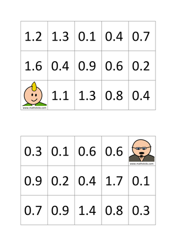 Decimal Bingo