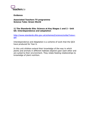 Teachers TV: Green World