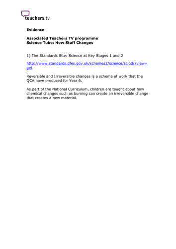 Teachers TV: How Stuff Changes