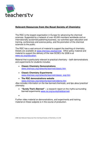 Teachers TV: Periodic Table: Ferocious Elements