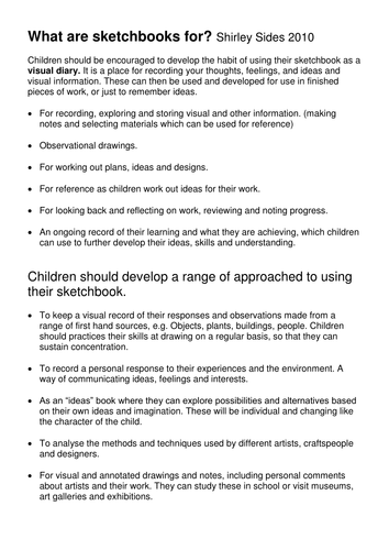 What are sketch books for?