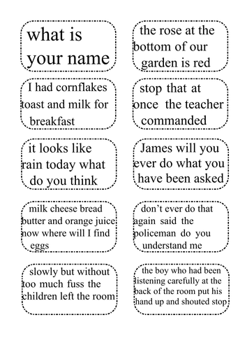 Punctuation Discussion Cards