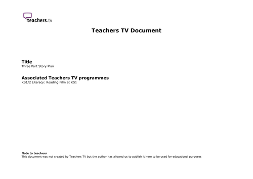 Teachers TV: Reading Film at KS1: Dangle