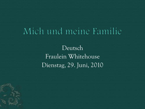 Mich und meine Familie