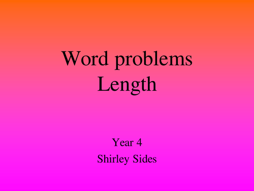 Length word problems