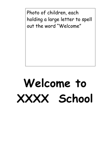 Welcome Booklet - Reception Class