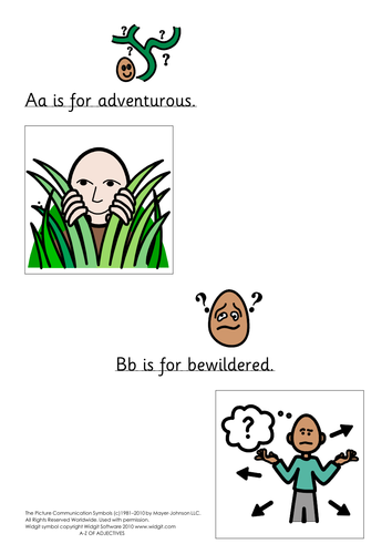 A Z Of Interesting Adjectives Teaching Resources