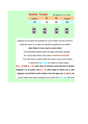 Outlier Tester Excel activity