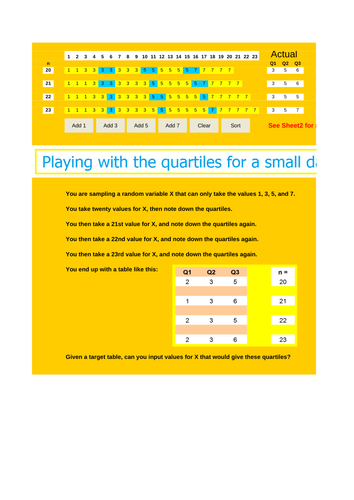 Quartiles for a Small Data Set