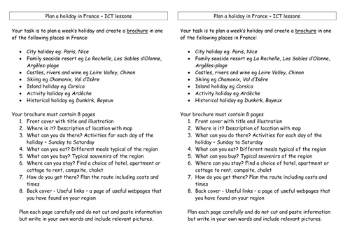 Make a holiday brochure