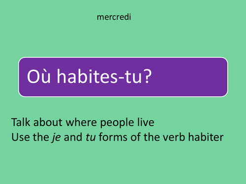 Ou habites-tu?