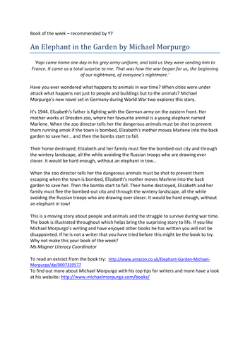 an elephant in the garden   review    HM