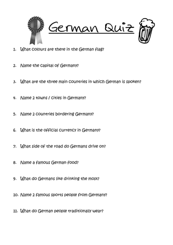 German quiz promotions