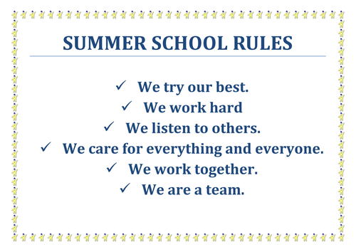 School Rules and Motivation Poster Templates