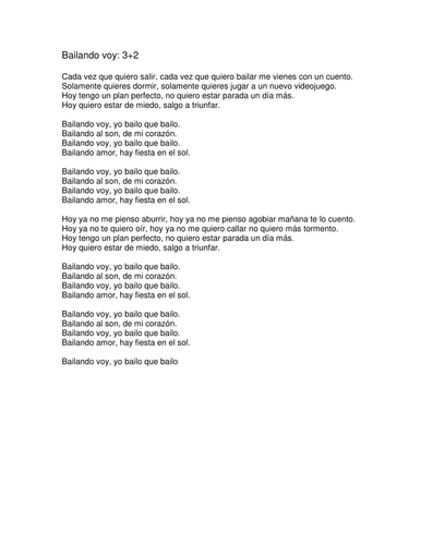 Bailando voy 3 plus 2