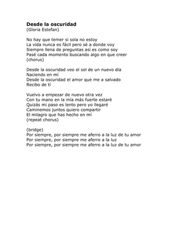 Desde la oscuridad