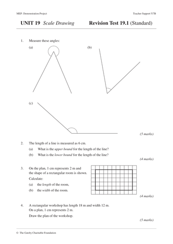 KS3 Scale Drawing (MEP – Year 7 – Unit 19)