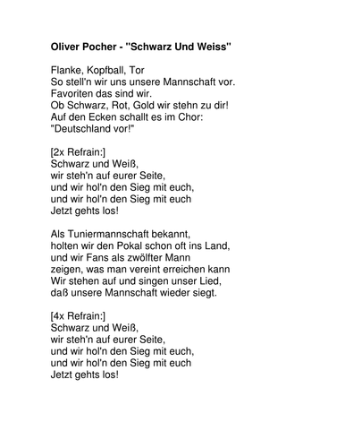 Oliver Pocher Schwarz und Weiss