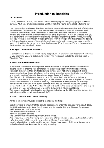 Introduction to Transition