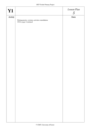 Revision of counting to 20 and sequencing/ordering