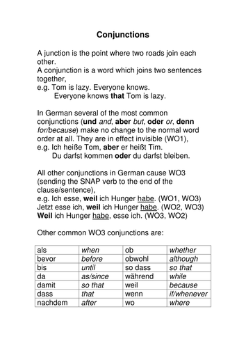 Conjunctions