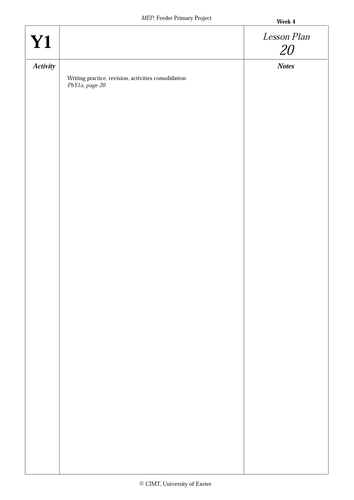 Revision lesson on counting to 2.