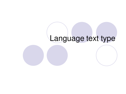 Language text types - paper 1  hm
