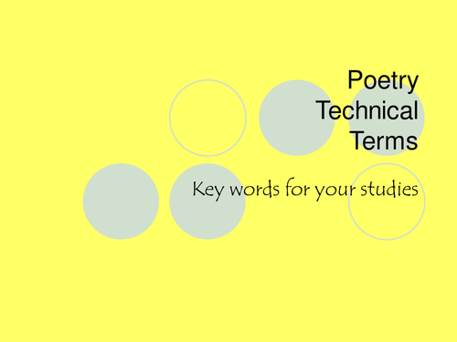 poetry technical terms  hm