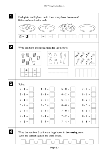 Lesson on using 6 with different operations.