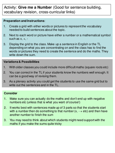 Give me a number - instructions
