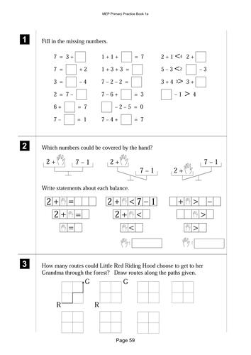 Lesson on using 7; equations, inequalities. | Teaching Resources