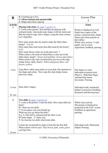 Counting to 5, lesson 3