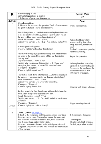 Counting to 5, lesson 22