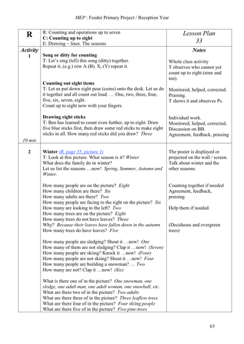 Counting to 8, lesson 1