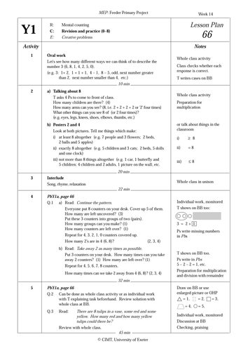 Revision on numbers 0-8