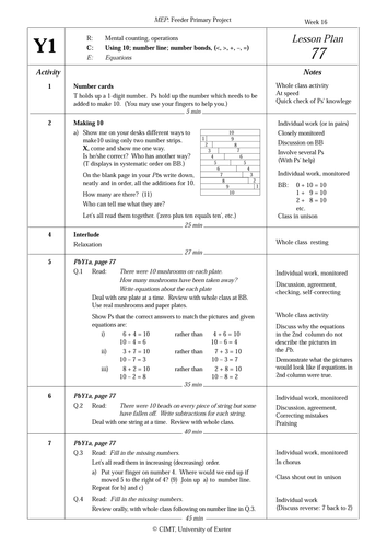 Lesson on using the number 10