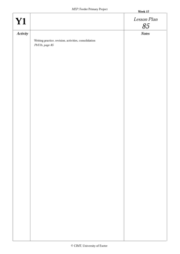 Revision lesson; counting from 0 to 10.