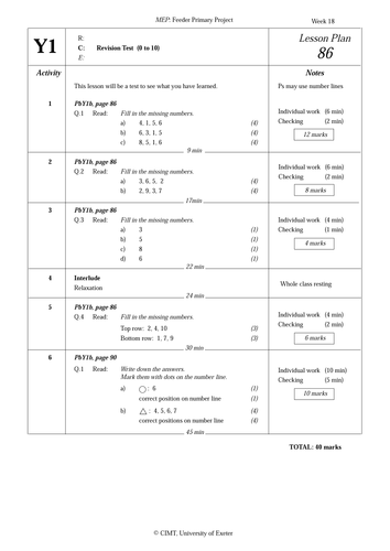 Revision Test (0 to 10)