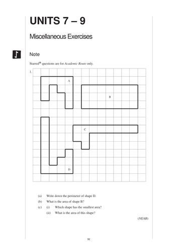 MEP GCSE Miscellaneous Exercises - worksheets