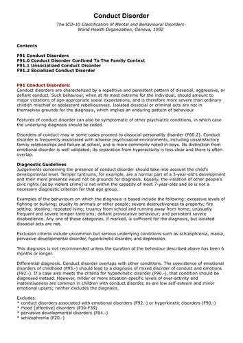 ADHD Linked Disorders - Conduct Disorder