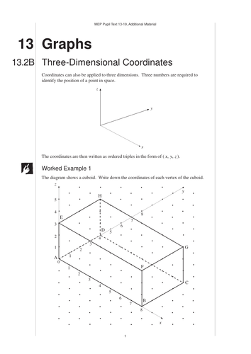 Graphs (MEP – GCSE) lesson , worksheet