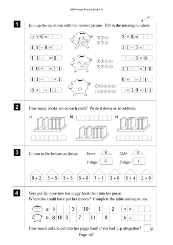 Lesson on operations, equations with 11